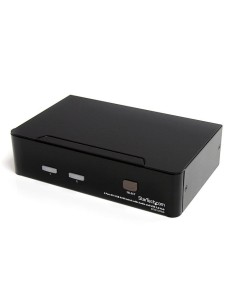 Conmutador Switch KVM - 2 puertos USB 2.0 - Audio Vídeo DVI