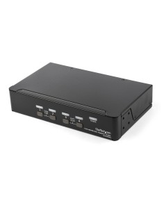 Switch Conmutador KVM de 4 Puertos DisplayPort - 4K 60Hz - para Una Pantalla - Switch KVM de 4 Puertos DP 1.2 con Hub Ladrón USB