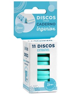 ESTUCHES 11 DISCOS PARA CUADERNO INGENIOX VERDE MENTA