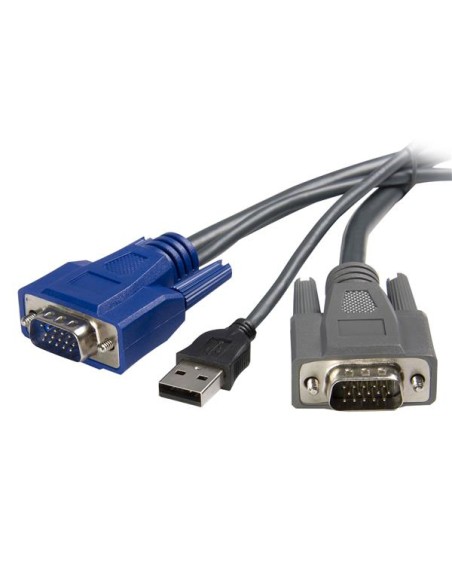 Cable KVM USB VGA 2 en 1 Ultra Delgado - 1,8m