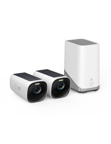 Kit de 2 camaras eufyCam 3 de Security camara de seguridad 4K con panel solar integrado IA de reconocimiento facial camara de se