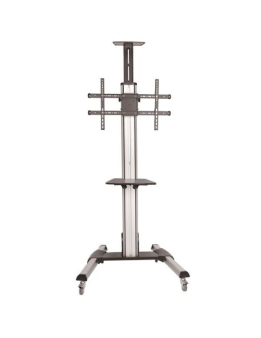 Carro de Transporte para Televisor de 32 a 70 Pulgadas - Carrito AV Móvil Mesa Rodante para TV VESA con Ajuste de un Toque