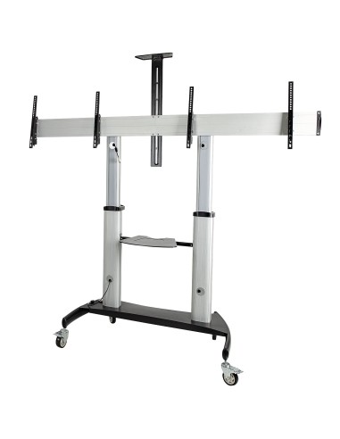 STNDMTVDUO soporte para TV 152,4 cm (60") Negro, Plata