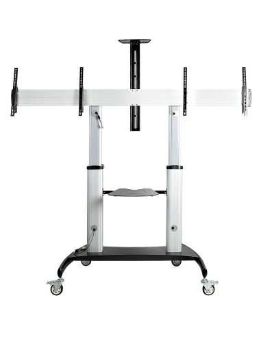 STNDMTVDUO soporte para TV 152,4 cm (60") Negro, Plata