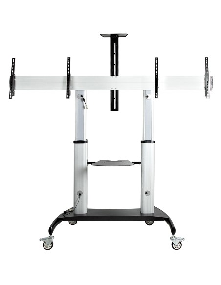 STNDMTVDUO soporte para TV 152,4 cm (60") Negro, Plata