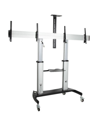 STNDMTVDUO soporte para TV 152,4 cm (60") Negro, Plata