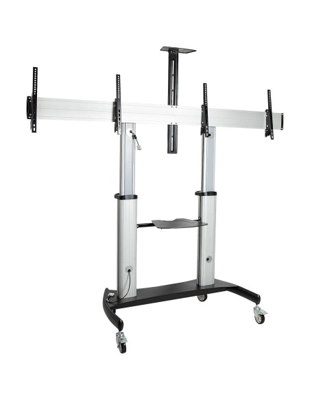 STNDMTVDUO soporte para TV 152,4 cm (60") Negro, Plata