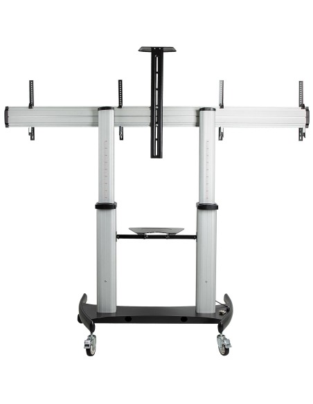 STNDMTVDUO soporte para TV 152,4 cm (60") Negro, Plata