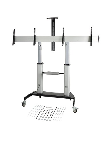 STNDMTVDUO soporte para TV 152,4 cm (60") Negro, Plata