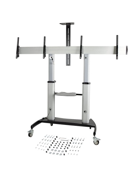 STNDMTVDUO soporte para TV 152,4 cm (60") Negro, Plata