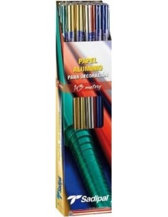 Exp 25 rollos papel de aluminio collection 1x3m colores surtidos