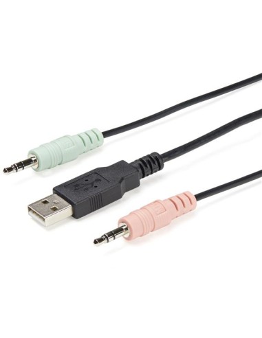 Switch Conmutador KVM de 2 Puertos DisplayPort 4K60Hz con Cables Incorporados