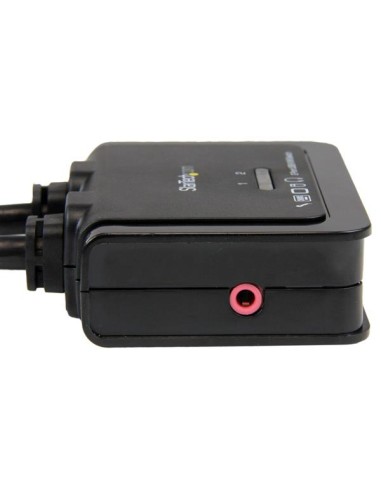 Conmutador Switch KVM 2 puertos HDMI USB Audio con Cables Integrados - 1080p