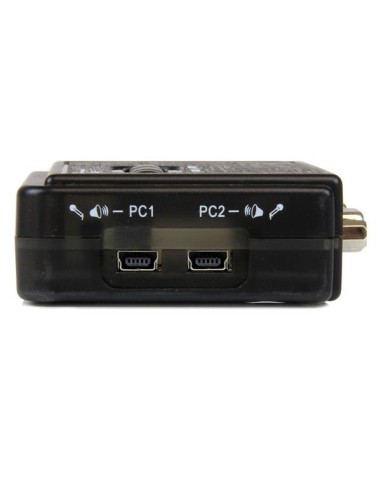 Juego de Conmutador KVM de 2 puertos con todo incluido - USB - Audio y Vídeo VGA