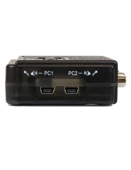 Juego de Conmutador KVM de 2 puertos con todo incluido - USB - Audio y Vídeo VGA