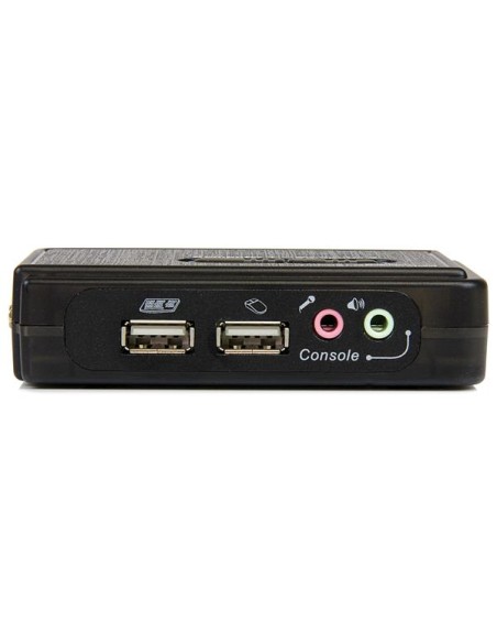 Juego de Conmutador KVM de 2 puertos con todo incluido - USB - Audio y Vídeo VGA