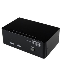 Conmutador Switch KVM de 2 Puertos Doble Monitor DVI VGA Audio 4 Puertos USB 1920x1200 2