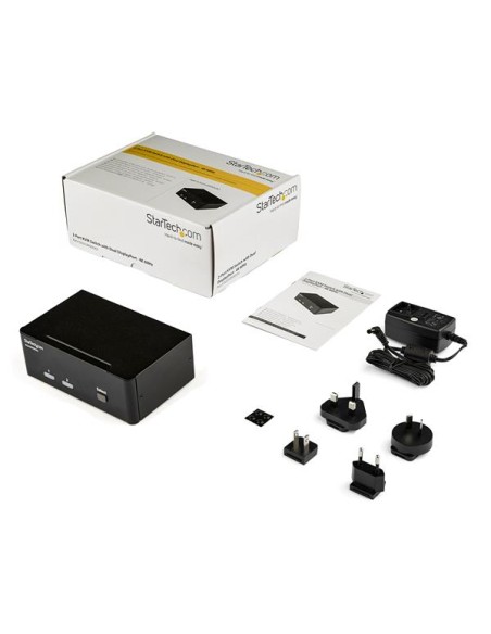 Switch Conmutador KVM de 2 Puertos DisplayPort - 4K 60Hz