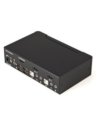 Conmutador Switch KVM 2 puertos HDMI con Hub Concentrador USB 2.0 Audio - 1920x1200