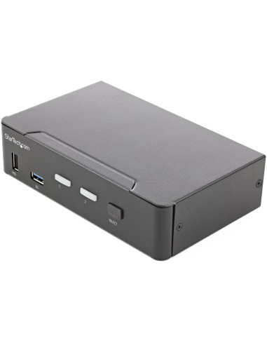 Switch Conmutador KVM de 2 Puertos HDMI 2.0 4K para 1 Monitor - Vídeo de 4K y 60Hz Ultra HD - HDR - Hub Ladrón USB 3.0 de 2 Pue
