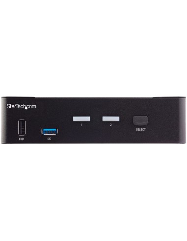 Switch Conmutador KVM de 2 Puertos HDMI 2.0 4K para 1 Monitor - Vídeo de 4K y 60Hz Ultra HD - HDR - Hub Ladrón USB 3.0 de 2 Pue