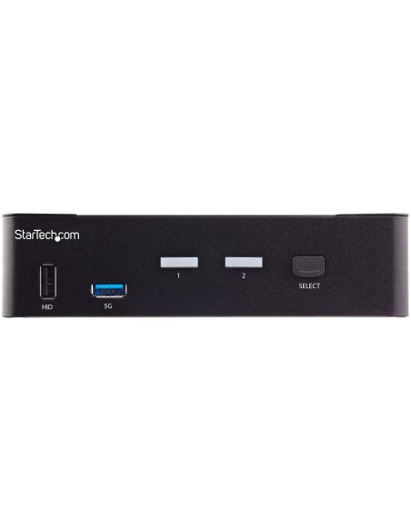 Switch Conmutador KVM de 2 Puertos HDMI 2.0 4K para 1 Monitor - Vídeo de 4K y 60Hz Ultra HD - HDR - Hub Ladrón USB 3.0 de 2 Pue