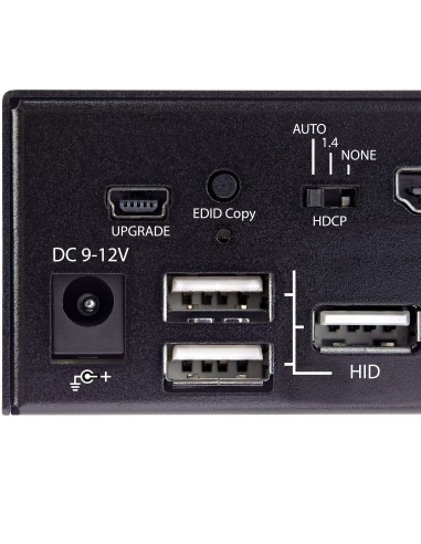 Switch Conmutador KVM de 2 Puertos HDMI 2.0 4K para 1 Monitor - Vídeo de 4K y 60Hz Ultra HD - HDR - Hub Ladrón USB 3.0 de 2 Pue