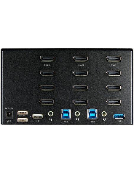 Switch Conmutador KVM de 2 Puertos DisplayPort 1.2 para 4 Monitores - DP HDR UHD 4K de 60Hz - Hub Ladrón de 2 Puertos USB 3.0 ( Switch Conmutador KVM de 2 Puertos DisplayPort 1.2 para 4 Monitores - DP HDR UHD 4K de 60Hz - Hub Ladrón de 2 Puertos USB 3.0 (