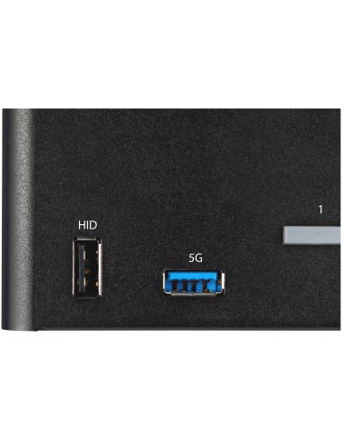 Switch Conmutador KVM de 2 Puertos DisplayPort 1.2 para 4 Monitores - DP HDR UHD 4K de 60Hz - Hub Ladrón de 2 Puertos USB 3.0 (
