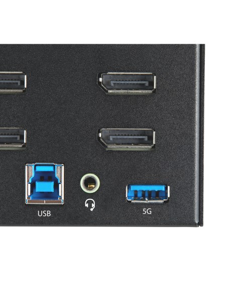 Switch Conmutador KVM de 2 Puertos DisplayPort 1.2 para 4 Monitores - DP HDR UHD 4K de 60Hz - Hub Ladrón de 2 Puertos USB 3.0 ( Switch Conmutador KVM de 2 Puertos DisplayPort 1.2 para 4 Monitores - DP HDR UHD 4K de 60Hz - Hub Ladrón de 2 Puertos USB 3.0 (