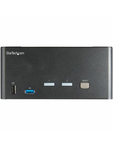 Switch Conmutador KVM de 2 Puertos DisplayPort 4K para 3 Monitores - Vídeo de 4K y 60Hz Ultra HD - HDR - Hub Ladrón USB 3.0 de  Switch Conmutador KVM de 2 Puertos DisplayPort 4K para 3 Monitores - Vídeo de 4K y 60Hz Ultra HD - HDR - Hub Ladrón USB 3.0 de