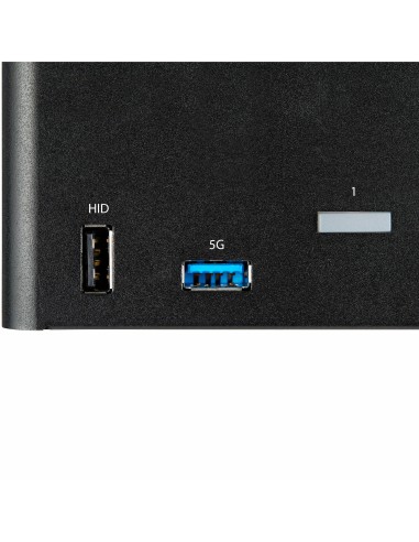 Switch Conmutador KVM de 2 Puertos DisplayPort 4K para 3 Monitores - Vídeo de 4K y 60Hz Ultra HD - HDR - Hub Ladrón USB 3.0 de