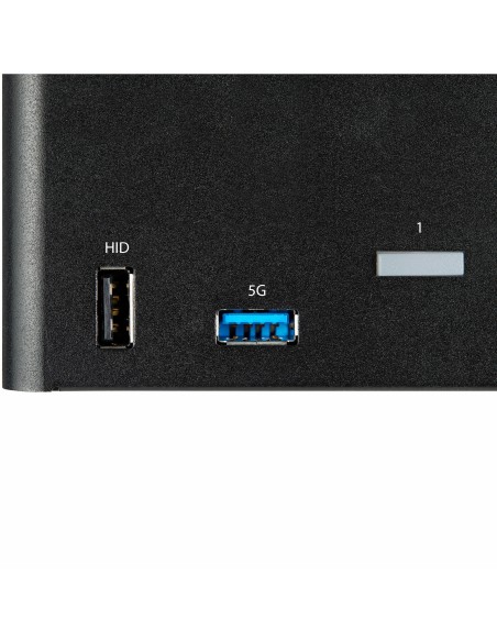 Switch Conmutador KVM de 2 Puertos DisplayPort 4K para 3 Monitores - Vídeo de 4K y 60Hz Ultra HD - HDR - Hub Ladrón USB 3.0 de  Switch Conmutador KVM de 2 Puertos DisplayPort 4K para 3 Monitores - Vídeo de 4K y 60Hz Ultra HD - HDR - Hub Ladrón USB 3.0 de