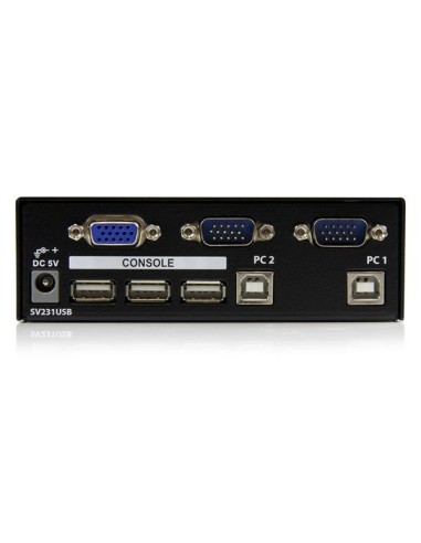 Conmutador Switch Profesional KVM 2 Puertos Vídeo VGA - USB - Hasta 1920x1440