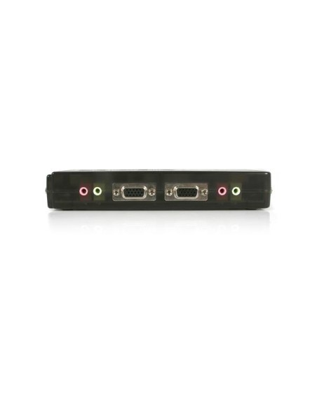 Juego de Conmutador Switch KVM 4 Puertos Vídeo VGA USB 2.0 con Cables y Audio