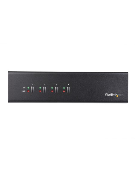 Switch Conmutador KVM de 4 Puertos DVI con Enlace Doble y Vídeo Doble - 4K 60Hz - KVM que Cumple con TAA Switch Conmutador KVM de 4 Puertos DVI con Enlace Doble y Vídeo Doble - 4K 60Hz - KVM que Cumple con TAA