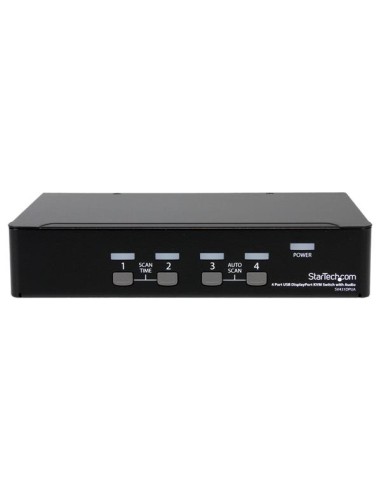 Conmutador Switch KVM 4 puertos Vídeo DisplayPort DP Hub Concentrador USB 2.0 Audio - 2560x1600