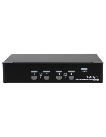 Conmutador Switch KVM 4 puertos Vídeo DisplayPort DP Hub Concentrador USB 2.0 Audio - 2560x1600