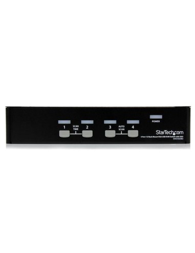 Conmutador Switch KVM 4 Puertos de Vídeo VGA USB 2.0 - 1U Rack Estante