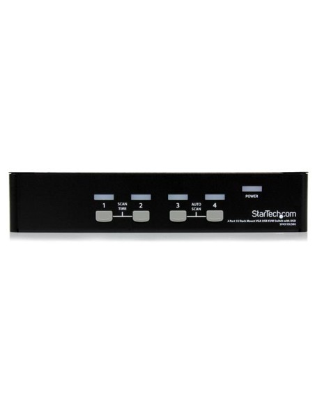 Conmutador Switch KVM 4 Puertos de Vídeo VGA USB 2.0 - 1U Rack Estante Conmutador Switch KVM 4 Puertos de Vídeo VGA USB 2.0 - 1U Rack Estante