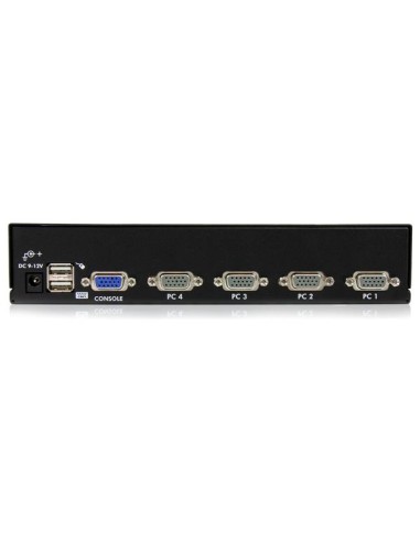 Conmutador Switch KVM 4 Puertos de Vídeo VGA USB 2.0 - 1U Rack Estante
