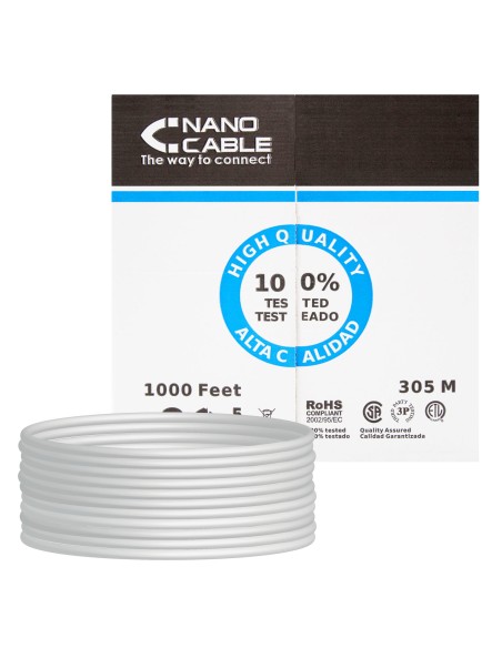 CABLE RED RJ45 CAT.6 UTP RIGIDO AWG24, 305 M