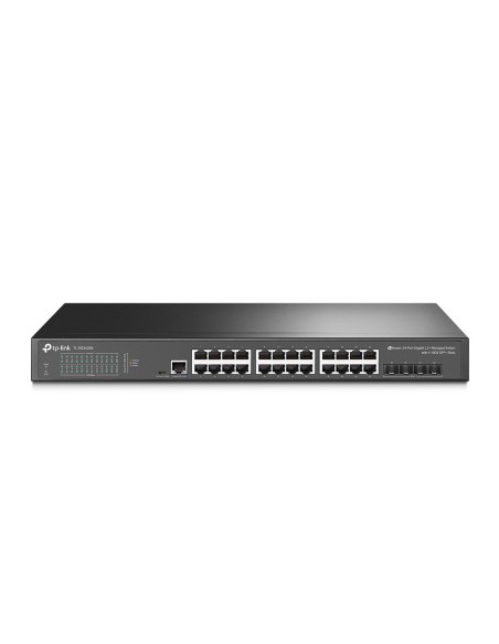 JetStream TL-SG3428X switch Gestionado L2+/L3 Gigabit Ethernet (10/100/1000) 1U Negro