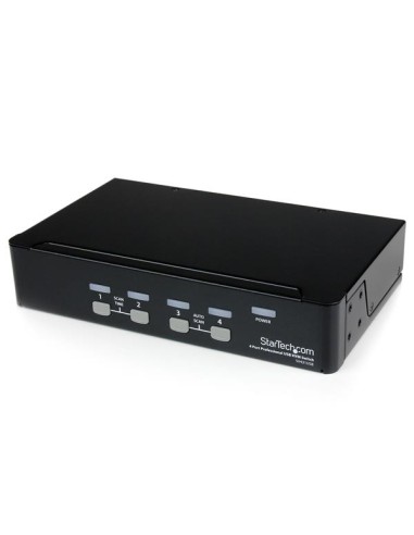 Conmutador Switch Profesional KVM 4 Puertos Vídeo VGA - USB - Hasta 1920x1440