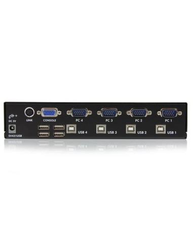 Conmutador Switch Profesional KVM 4 Puertos Vídeo VGA - USB - Hasta 1920x1440