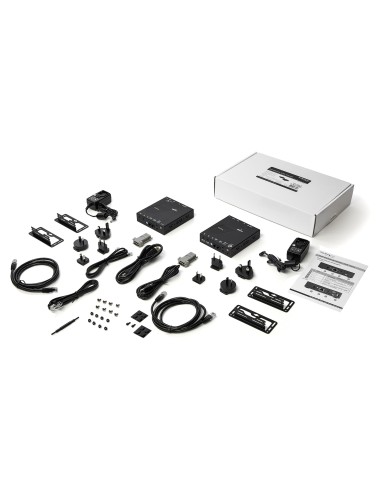 Extensor KVM HDMI KVM por IP - HDMI 4K 30Hz y USB 2.0 por IP, LAN o Ethernet CAT5e/CAT6 (100m/330ft) - Kit Extensor para Transm