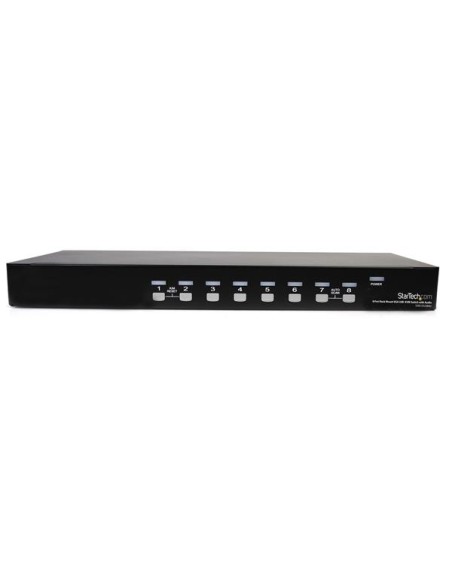 Conmutador Switch KVM 8 Puertos de Vídeo VGA HD15 USB 2.0 USB A y Audio - 1U Rack Estante Conmutador Switch KVM 8 Puertos de Vídeo VGA HD15 USB 2.0 USB A y Audio - 1U Rack Estante