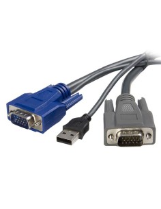 Cable KVM USB VGA 2 en 1 Ultra Delgado - 1,8m 2