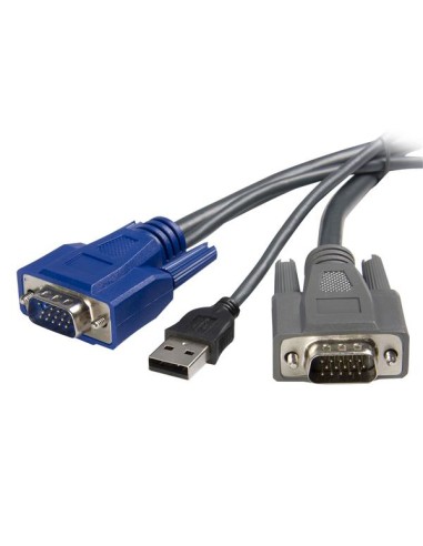 Cable KVM USB VGA 2 en 1 Ultra Delgado - 1,8m