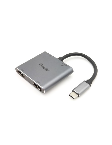 Adaptador USB-C 4 en 1 Dual HDMI, USB 3.0, 100W USB PD